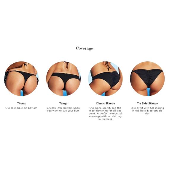 Beach Bunny Angela Skimpy Bikini Bottom -Shirred Back - Sorbet - Medium - Picture 7 of 8